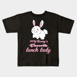 Womens Lunch Lady prints I Magical Easter Bunny Cafeteria food Kids T-Shirt